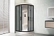 Royal Bath Душевая кабина HK RB 100HK6-GC-BL 100x100 стекло матовое профиль черный матовый – фотография-5