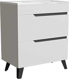 Mixline Тумба с раковиной Орион 70 2 ящика белая/графит – фотография-2