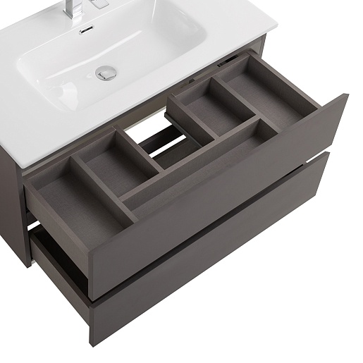 BelBagno Тумба под раковину Kraft 80 подвесная Темно-Серый матовый – фотография-4