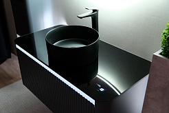 Jorno Тумба с раковиной Lumino 120 подвесная антрацит – фотография-15