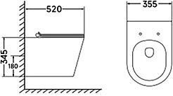 Ceruttispa Унитаз подвесной Faro Aria Tornado CT10833 белый – фотография-5