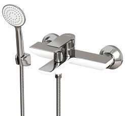 Mixline Смеситель для ванны и раковины 35k ML33-01 "City White" белый/хром – фотография-1