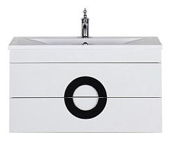 De Aqua Мебель для ванной Форма 90, зеркало-шкаф Алюминиум – фотография-17