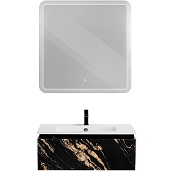 Cezares Тумба под раковину Slider 80 подвесная чёрный фьюжн – фотография-8