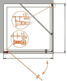 Cezares Душевой уголок ROYAL PALACE-A-A-1-90-CP-G – фотография-2