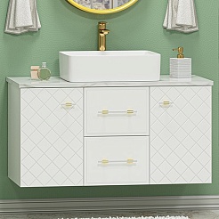 Brevita Тумба под раковину Shanel 100 подвесная белая – фотография-2