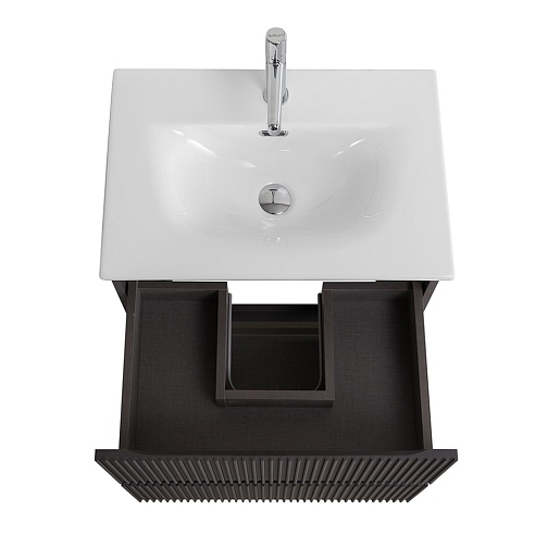 BelBagno Тумба с раковиной Uno mini 50 подвесная Темно-Серый матовый с раковиной BB-8099-3-50 – картинка-7