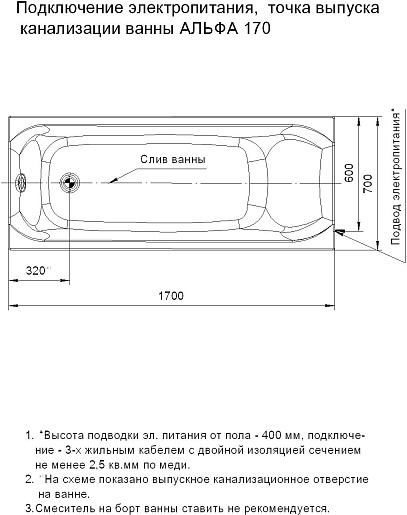 Aquatek Акриловая ванна Альфа 170x70 R с экраном – фотография-6