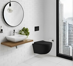 Ceruttispa Унитаз подвесной Orlter Aria MBF CT10017 черный матовый – фотография-3