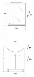 Onika Мебель для ванной Гамма 60 R – фотография-5