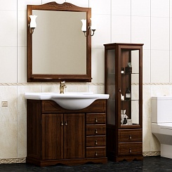 Opadiris Зеркало для ванной Клио 70 орех антикварный – фотография-3