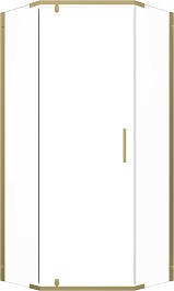 Triton Душевой уголок Дека-Голд 100x100 стекло прозрачное профиль золото – фотография-1