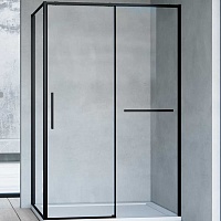 Vincea Душевой уголок Slim Soft 140x90 VSR-1SS9014CLB профиль черный стекло прозрачное