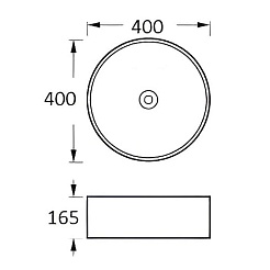 Aquatek Накладная раковина 40 AQ5118-MG матовая серая – фотография-2