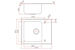 Zorg Кухонная мойка "Inox Glass" GL-5061-BLACK – фотография-2