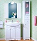 Бриклаер Мебель для ванной Лючия 80 белая, 2 шкафчика – фотография-17