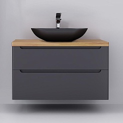 Jorno Тумба под раковину Wood 100 серая – фотография-2