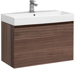 Aquanet Тумба с раковиной Нью-Йорк 85 орех – фотография-1