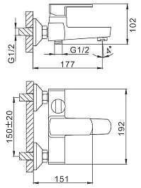 Frap Смеситель для ванны с душем H73 F3273 хром – фотография-4