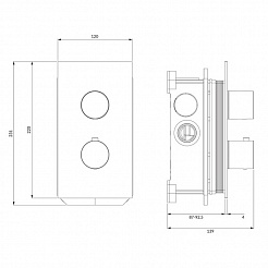 Omnires Смеситель для ванны и душа термостат CT8036CR – фотография-2