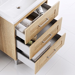 Aqwella Тумба с раковиной Фостер 70 напольная – фотография-3