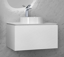 Jorno Тумба под раковину Stone 80 белая – фотография-1