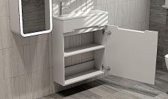 Jorno Тумба под раковину Modul 60 подвесная белая – фотография-3