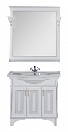 Aquanet Зеркало Валенса 90 белый краколет/серебро (180040) – фотография-3