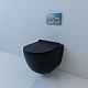 Esbano Унитаз Fortex подвесной безободковый черный матовый – фотография-9
