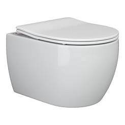 Ceramicanova Подвесной унитаз Play Rimless с системой инсталляции Balance кнопка Circle хром глянцевый – фотография-4