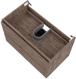 Teymi Тумба под раковину Laina 80 подвесная дуб темный – фотография-4