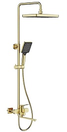 Frap Душевая стойка H61 F2461-3 золотой сатин – фотография-1