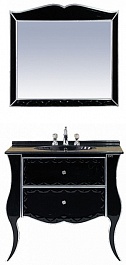Misty Мебель для ванной "Анжелика 100" черная с серебром – фотография-1