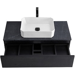 Cezares Тумба под раковину Molveno-46 80 подвесная nero – фотография-8