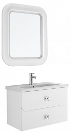 Водолей Мебель для ванной "Арнелла 80" белая, ящики – фотография-1