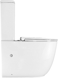 Azario Унитаз-компакт Riano AZ-1307A безободковый с бачком с сиденьем микролифт белый – фотография-5