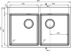 Florentina Мойка кухонная Логика-НМ 800 сатин – фотография-4