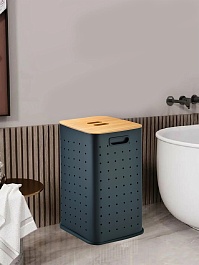 WeltWasser Корзина для белья WW Nansy BL 55L сталь черная – фотография-3