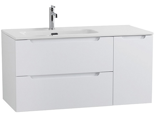 BelBagno Тумба с раковиной Etna 100 L подвесная Bianco Lucido – фото-1