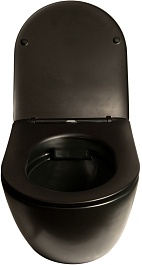 SantiLine Унитаз подвесной SL-5018MB черный матовый – фотография-4