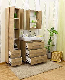 Sanflor Мебель для ванной Ларго 60 L Q 60 вяз швейцарский – фотография-5