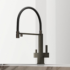 Sancos Смеситель для кухни Moro SC4006GG вороненая сталь – фотография-5