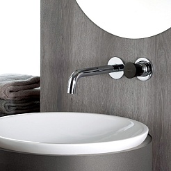 Paini Смеситель для раковины Domus 18CR208PZ встраиваемый, хром/брашированный чёрный – фотография-2