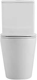 Azario Унитаз-моноблок Nimbus AZ-6080-AP безободковый с бачком с сиденьем микролифт белый – фотография-3