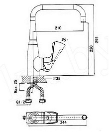 D&K Смеситель "Wurzburg Bayern DA1112401" для кухонной мойки – фотография-2