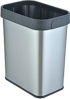 WeltWasser Ведро для мусора WW Solid MT 12L сталь матовая