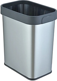 WeltWasser Ведро для мусора WW Solid MT 12L сталь матовая – фотография-1