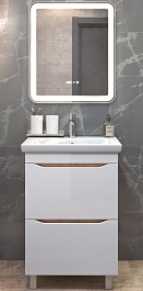 Vigo Мебель для ванной Grani 600-0-2 белая/дуб золотой – фотография-1