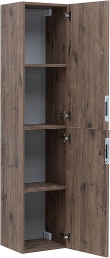 Aquanet Шкаф пенал Алвита New 35 подвесной дуб веллингтон табак – фотография-4