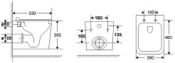Vincea Унитаз подвесной Q-Line VT1-12T безободковый белый – фотография-14